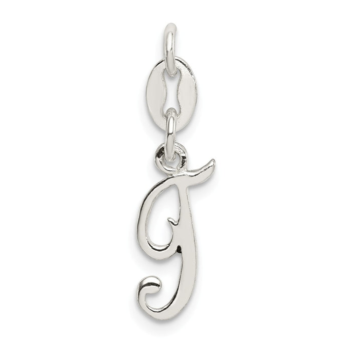 Million Charms 925 Sterling Silver Alphabet Letter Initial T Pendant