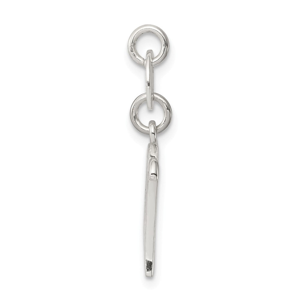 Million Charms 925 Sterling Silver Alphabet Letter Initial W Pendant