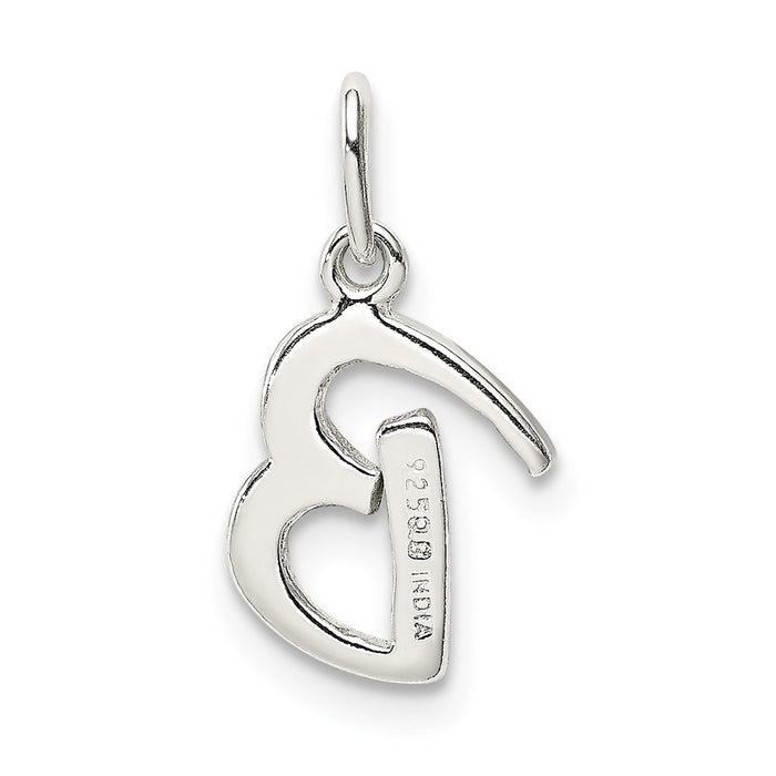 Million Charms 925 Sterling Silver Alphabet Letter Initial B Pendant