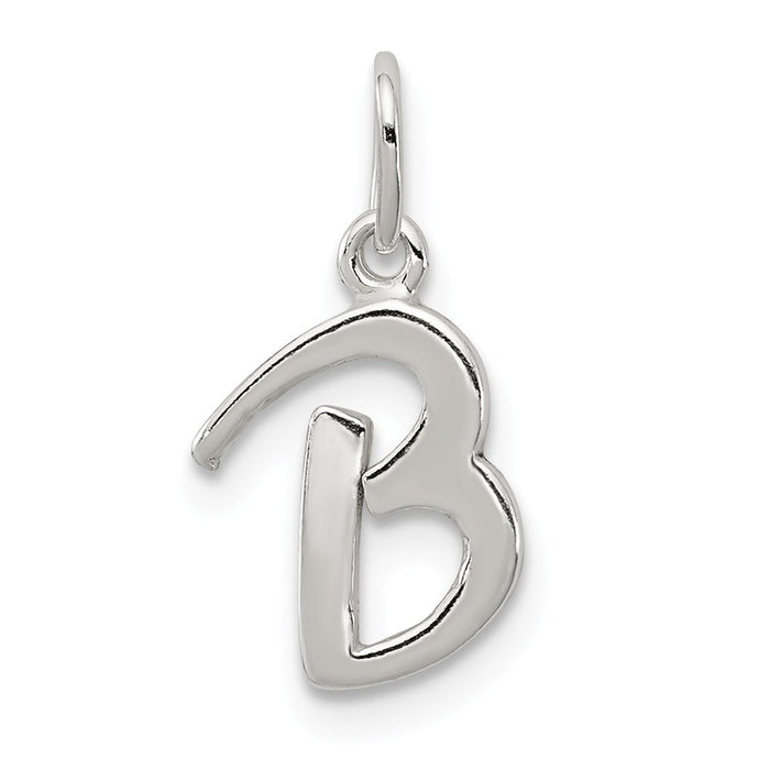 Million Charms 925 Sterling Silver Alphabet Letter Initial B Pendant