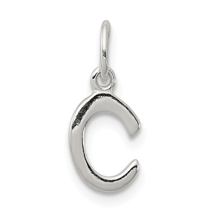 Million Charms 925 Sterling Silver Alphabet Letter Initial C Pendant