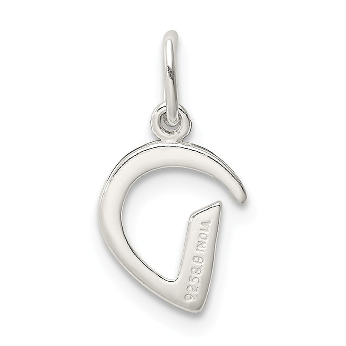 Million Charms 925 Sterling Silver Alphabet Letter Initial D Pendant