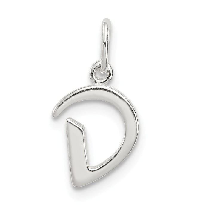 Million Charms 925 Sterling Silver Alphabet Letter Initial D Pendant