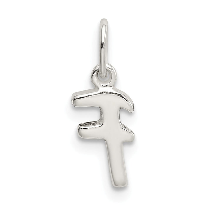 Million Charms 925 Sterling Silver Alphabet Letter Initial F Pendant