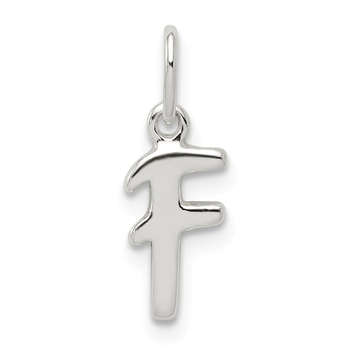 Million Charms 925 Sterling Silver Alphabet Letter Initial F Pendant