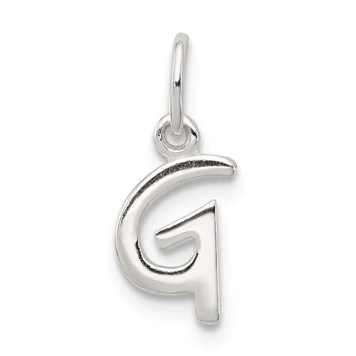 Million Charms 925 Sterling Silver Alphabet Letter Initial G Pendant