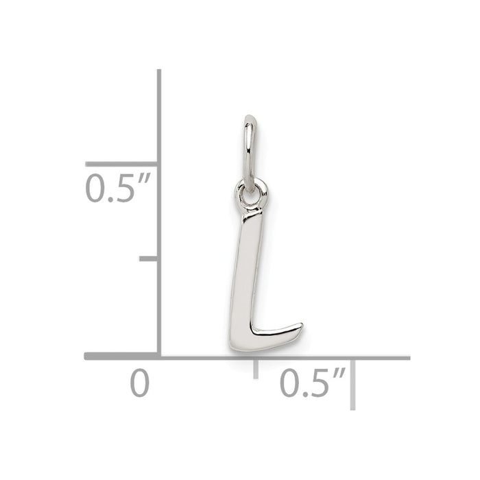 Million Charms 925 Sterling Silver Alphabet Letter Initial L Pendant