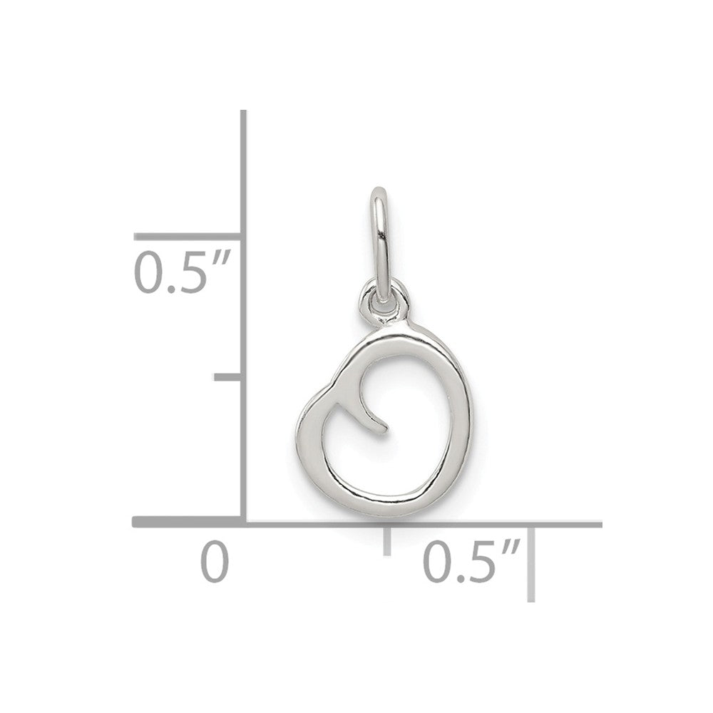 Million Charms 925 Sterling Silver Alphabet Letter Initial O Pendant