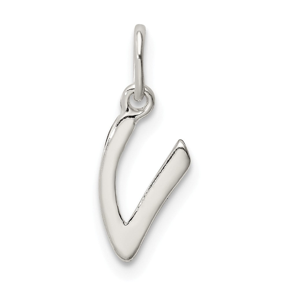Million Charms 925 Sterling Silver Alphabet Letter Initial V Pendant