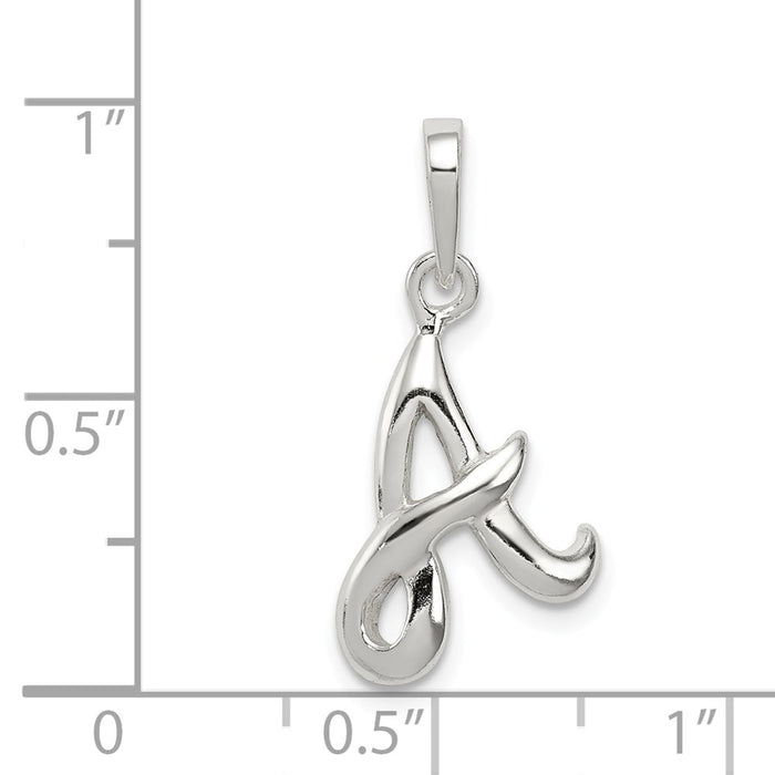 Million Charms 925 Sterling Silver Alphabet Letter Initial A Pendant