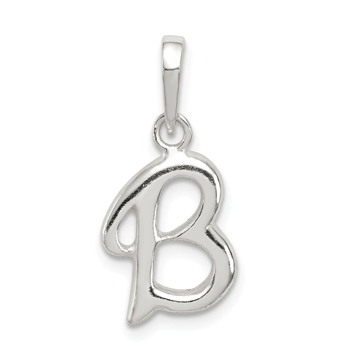 Million Charms 925 Sterling Silver Alphabet Letter Initial B Pendant