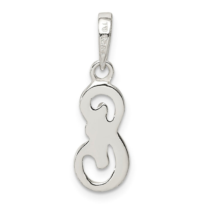 Million Charms 925 Sterling Silver Alphabet Letter Initial E Pendant