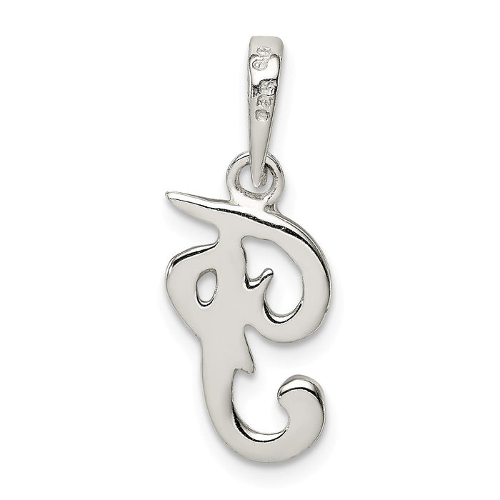 Million Charms 925 Sterling Silver Alphabet Letter Initial F Pendant