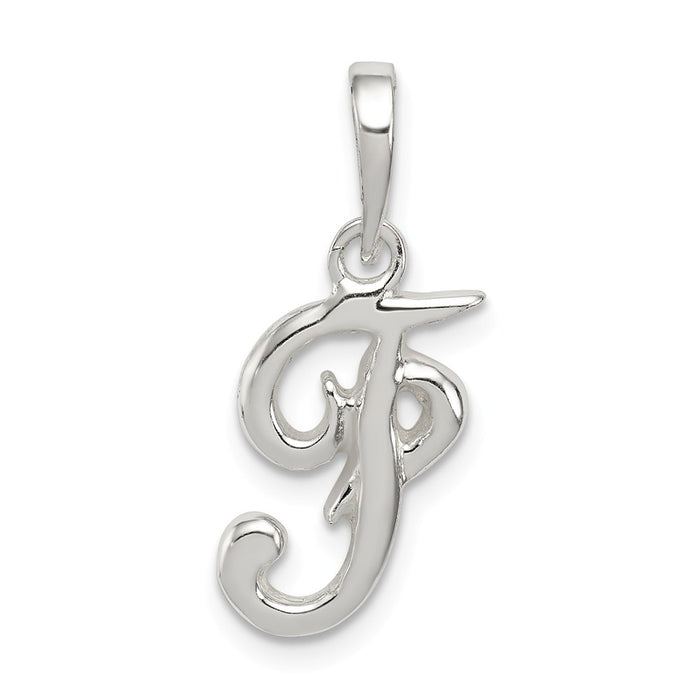 Million Charms 925 Sterling Silver Alphabet Letter Initial F Pendant