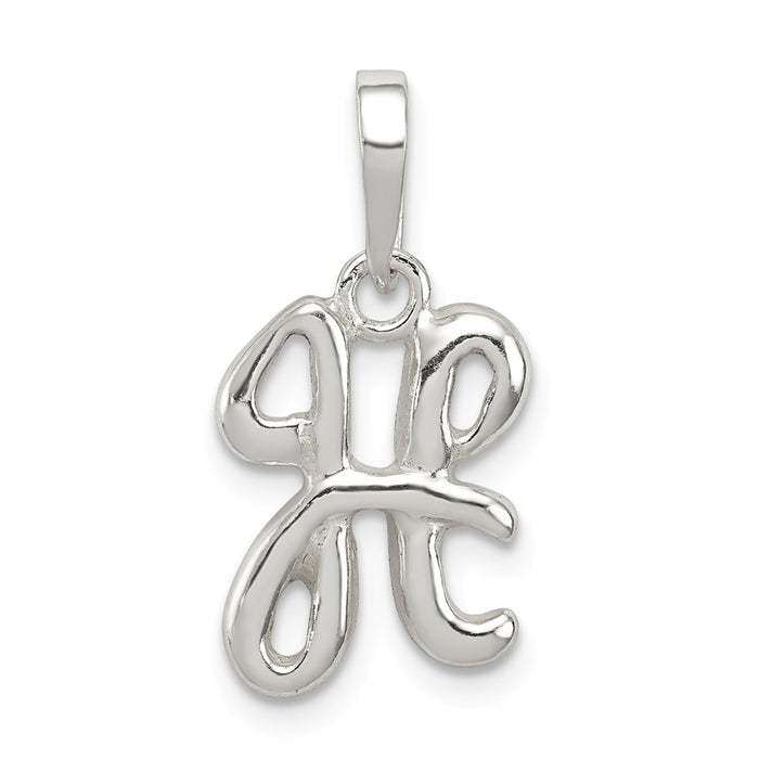 Million Charms 925 Sterling Silver Alphabet Letter Initial H Pendant