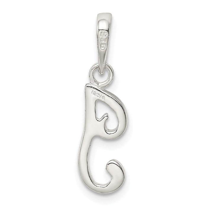 Million Charms 925 Sterling Silver Alphabet Letter Initial I Pendant