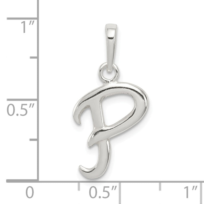 Million Charms 925 Sterling Silver Alphabet Letter Initial P Pendant