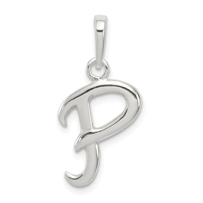 Million Charms 925 Sterling Silver Alphabet Letter Initial P Pendant