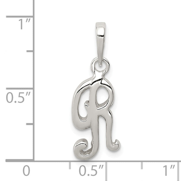 Million Charms 925 Sterling Silver Alphabet Letter Initial R Pendant