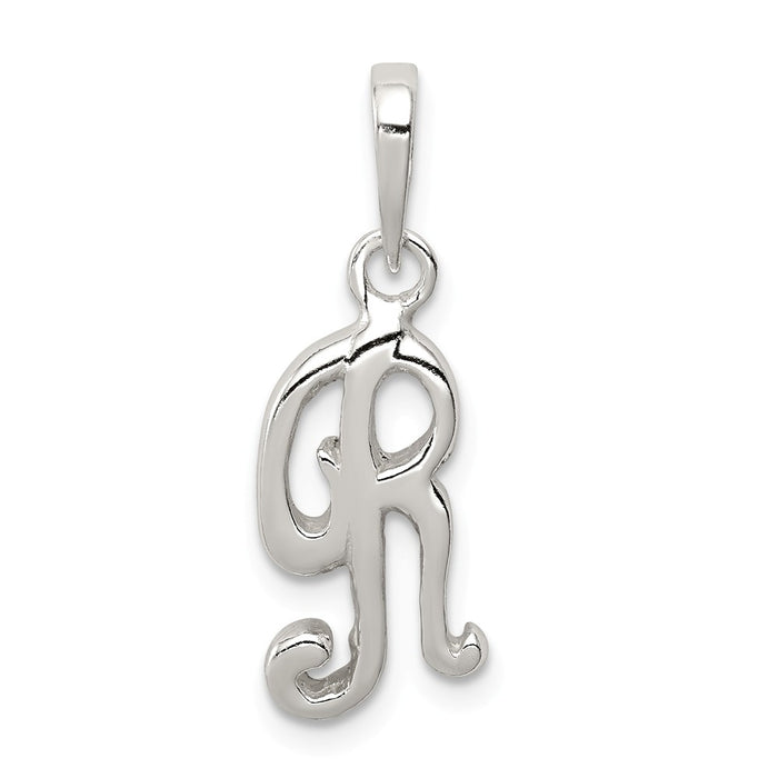 Million Charms 925 Sterling Silver Alphabet Letter Initial R Pendant