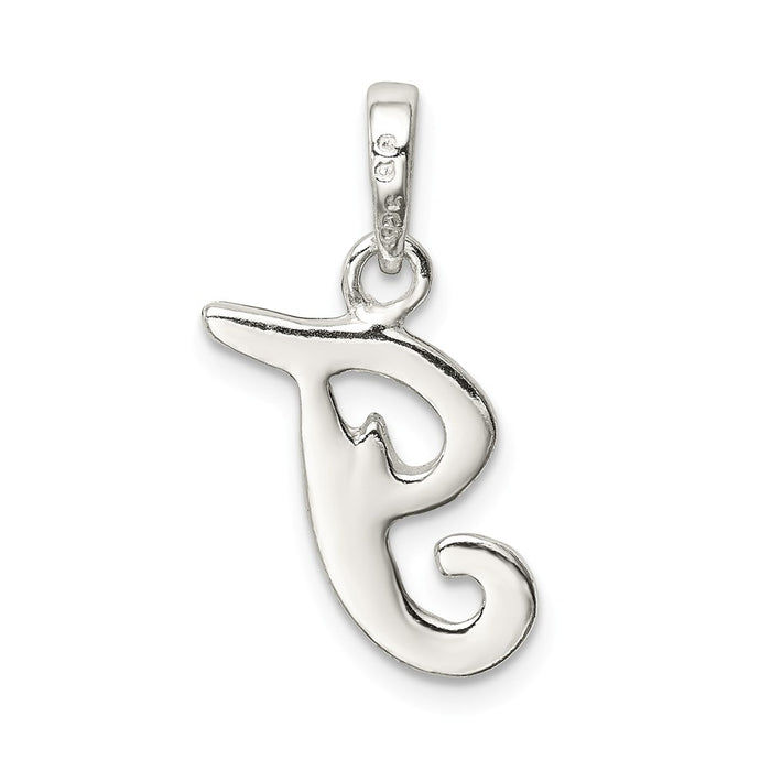 Million Charms 925 Sterling Silver Alphabet Letter Initial T Pendant