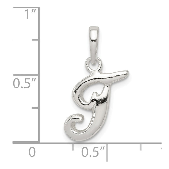 Million Charms 925 Sterling Silver Alphabet Letter Initial T Pendant