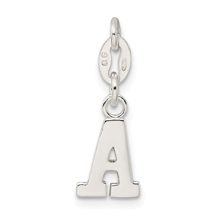 Million Charms 925 Sterling Silver Alphabet Letter Initial A Pendant