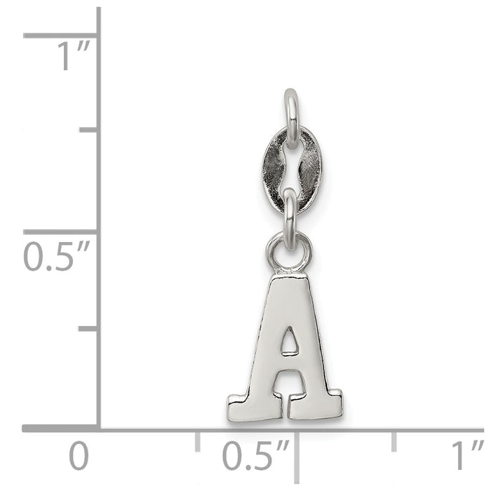 Million Charms 925 Sterling Silver Alphabet Letter Initial A Pendant