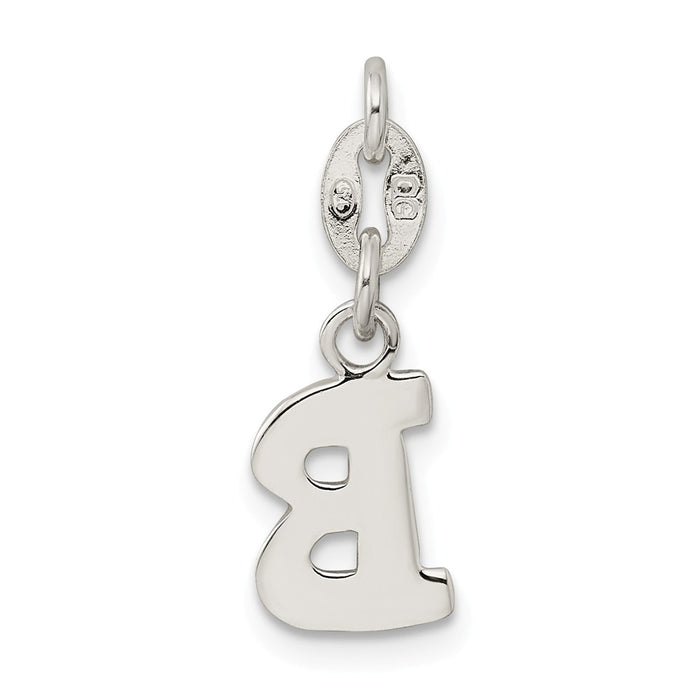 Million Charms 925 Sterling Silver Alphabet Letter Initial B Pendant