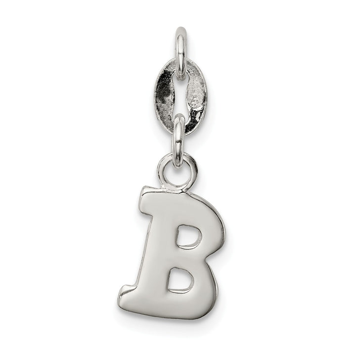 Million Charms 925 Sterling Silver Alphabet Letter Initial B Pendant