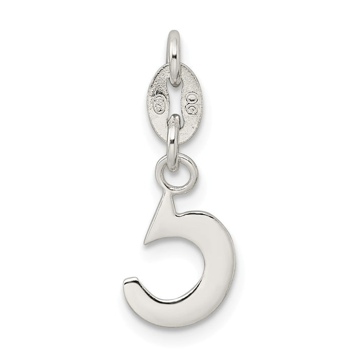 Million Charms 925 Sterling Silver Alphabet Letter Initial C Pendant