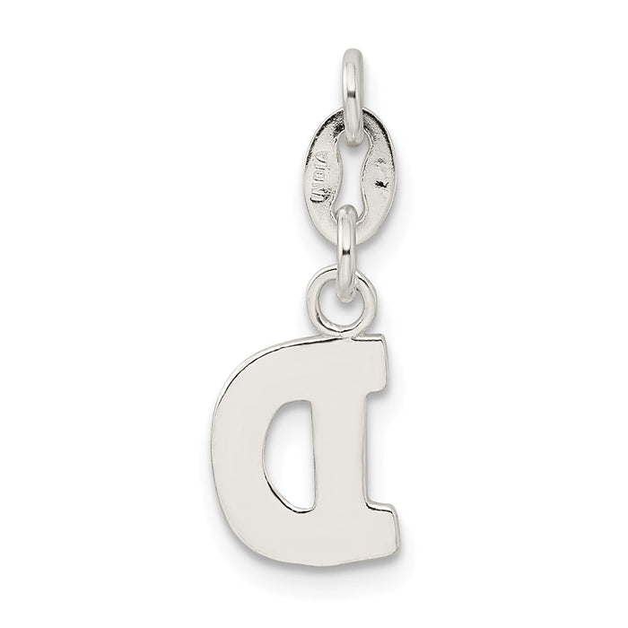 Million Charms 925 Sterling Silver Alphabet Letter Initial D Pendant