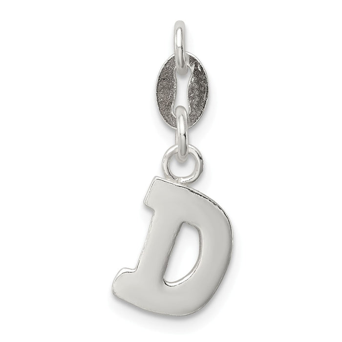 Million Charms 925 Sterling Silver Alphabet Letter Initial D Pendant