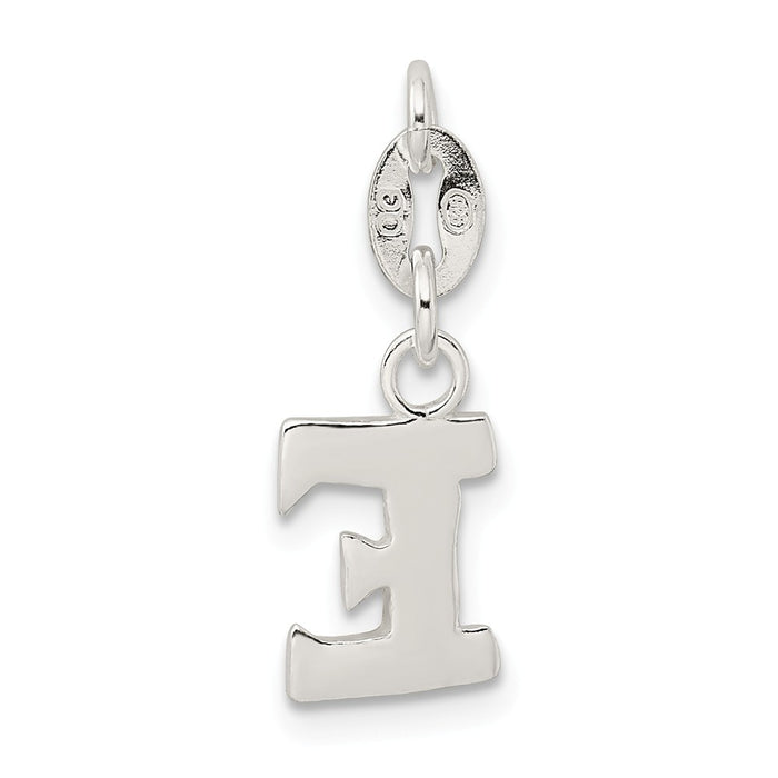 Million Charms 925 Sterling Silver Alphabet Letter Initial E Pendant