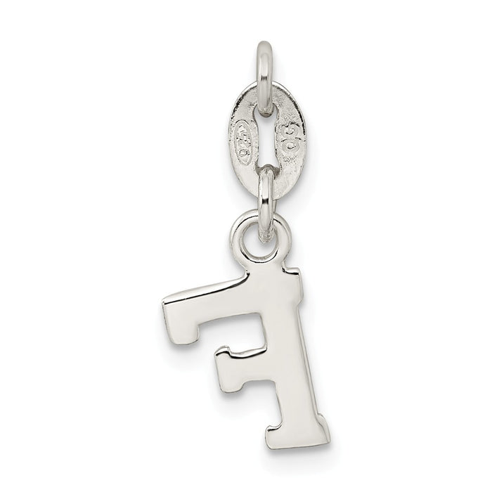 Million Charms 925 Sterling Silver Alphabet Letter Initial F Pendant