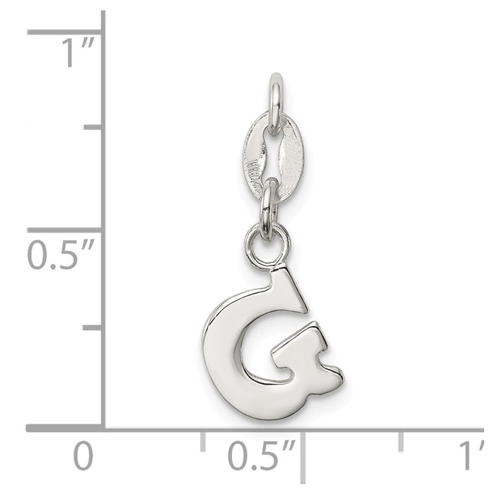 Million Charms 925 Sterling Silver Alphabet Letter Initial G Pendant