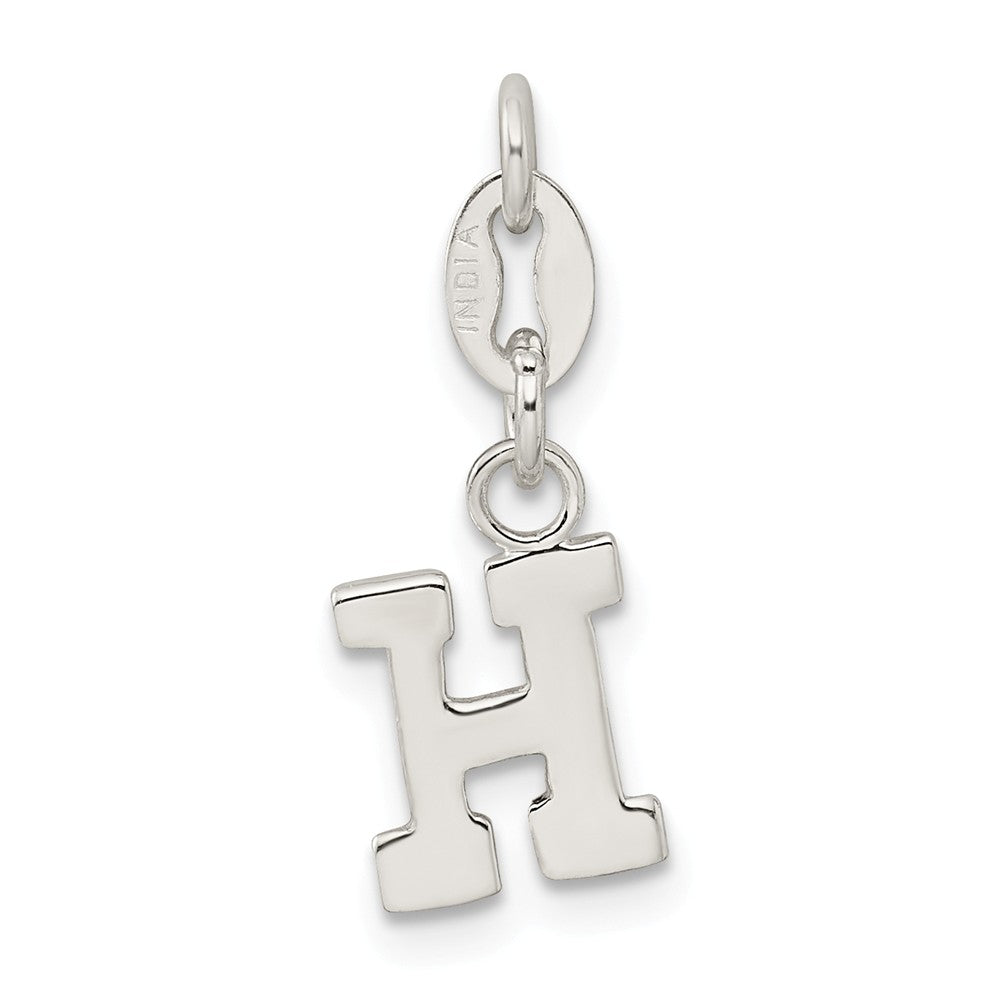 Million Charms 925 Sterling Silver Alphabet Letter Initial H Pendant