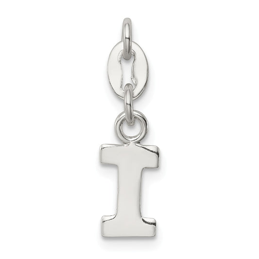 Million Charms 925 Sterling Silver Alphabet Letter Initial I Pendant