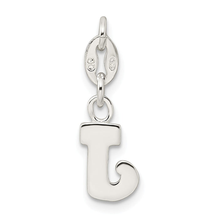 Million Charms 925 Sterling Silver Alphabet Letter Initial J Pendant