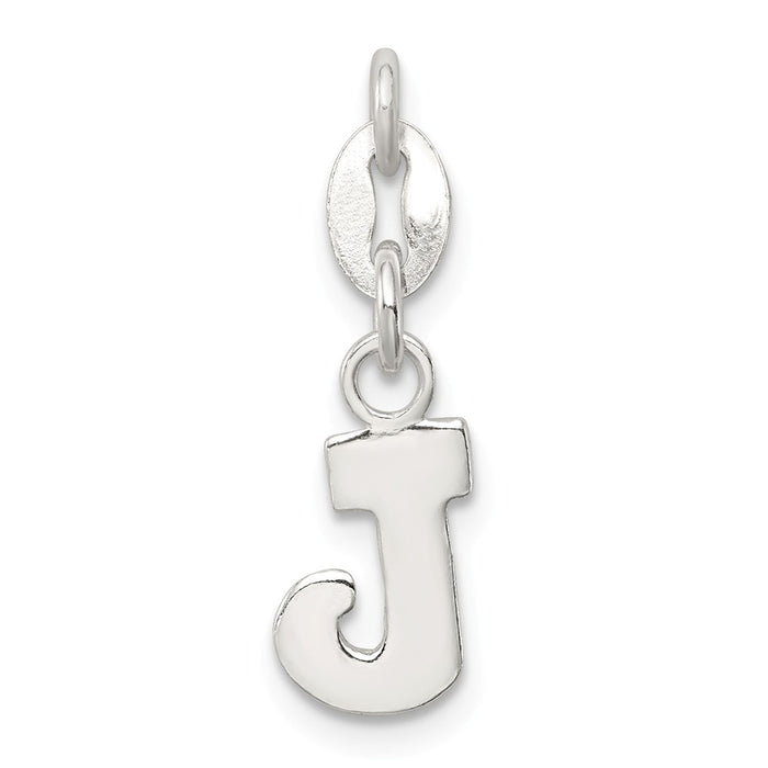 Million Charms 925 Sterling Silver Alphabet Letter Initial J Pendant