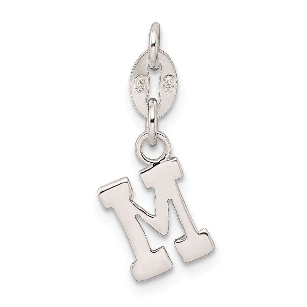 Million Charms 925 Sterling Silver Alphabet Letter Initial M Pendant
