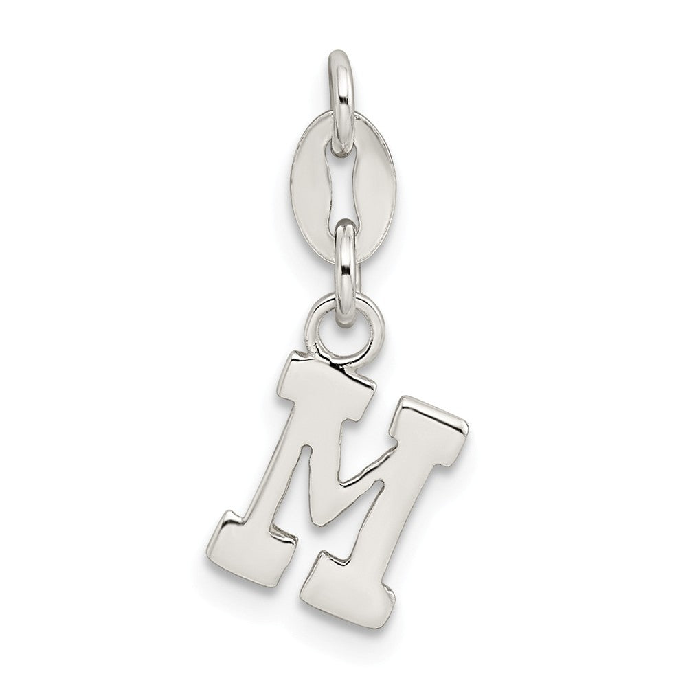 Million Charms 925 Sterling Silver Alphabet Letter Initial M Pendant