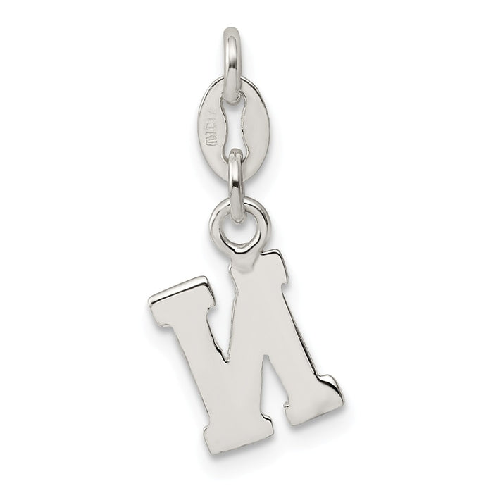 Million Charms 925 Sterling Silver Alphabet Letter Initial N Pendant