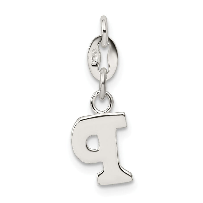 Million Charms 925 Sterling Silver Alphabet Letter Initial P Pendant