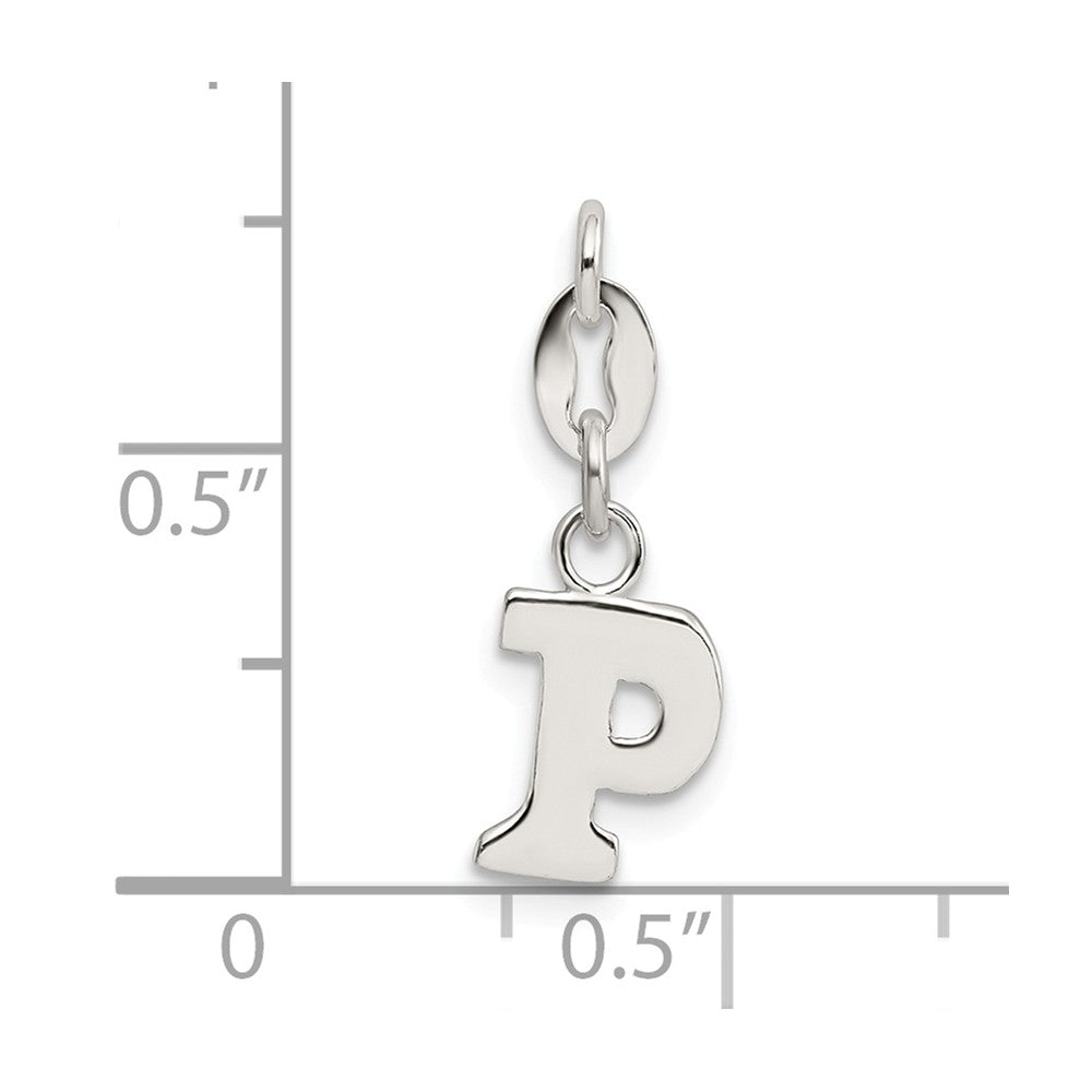 Million Charms 925 Sterling Silver Alphabet Letter Initial P Pendant