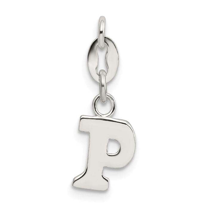 Million Charms 925 Sterling Silver Alphabet Letter Initial P Pendant