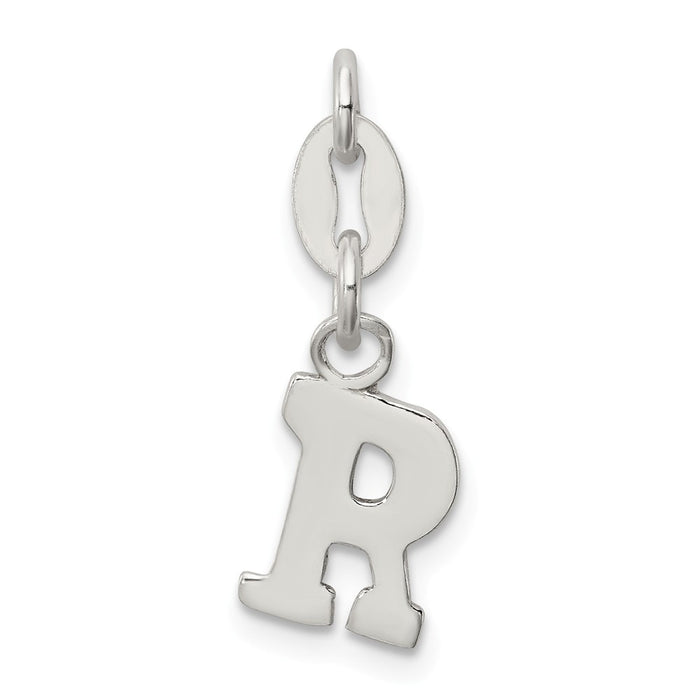 Million Charms 925 Sterling Silver Alphabet Letter Initial R Pendant