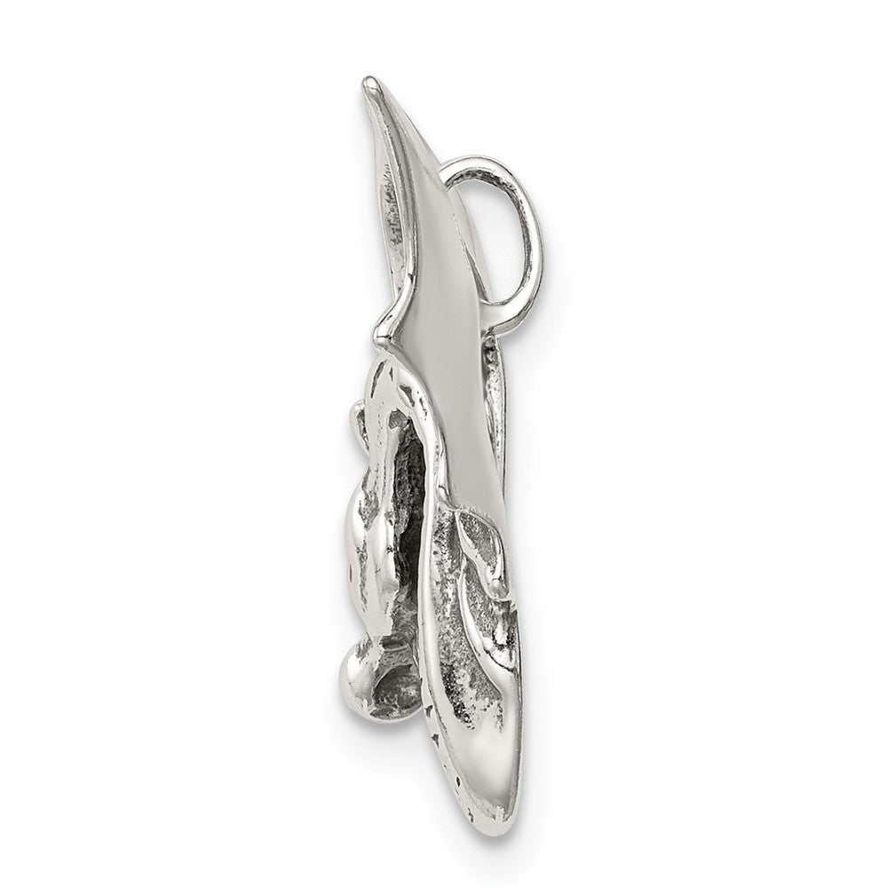 Million Charms 925 Sterling Silver Antiqued Dragon Pendant