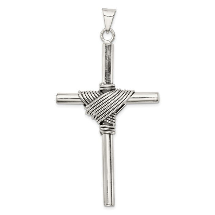 Million Charms 925 Sterling Silver Antiqued Relgious Cross Pendant