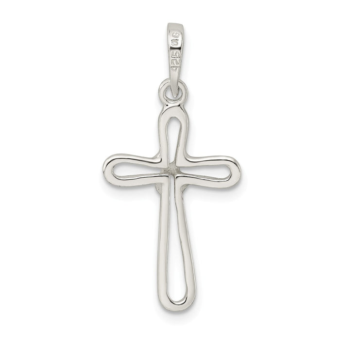 Million Charms 925 Sterling Silver Polished Relgious Cross Pendant